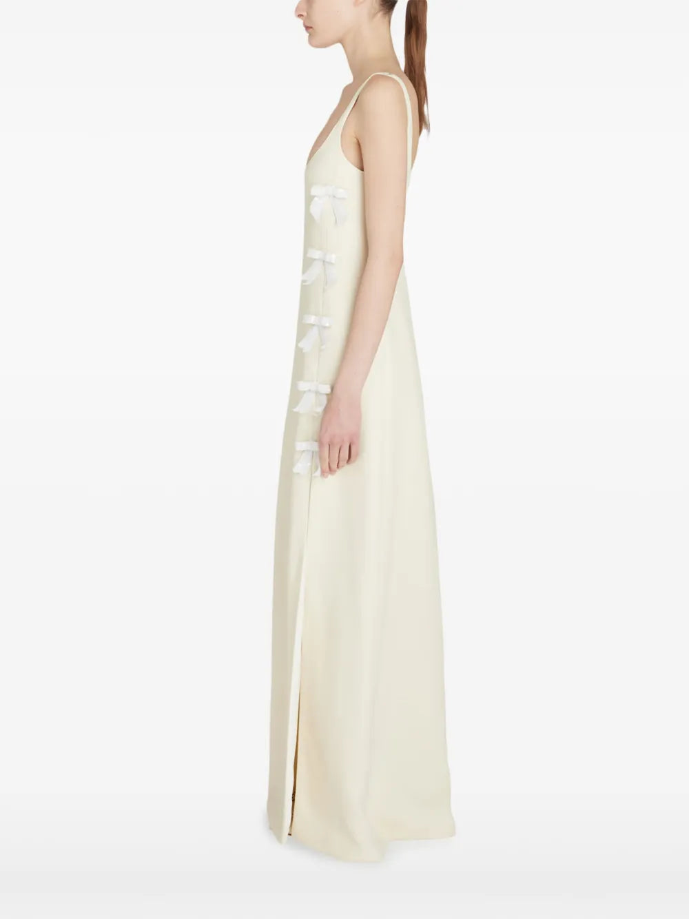 bow detailing long dress 