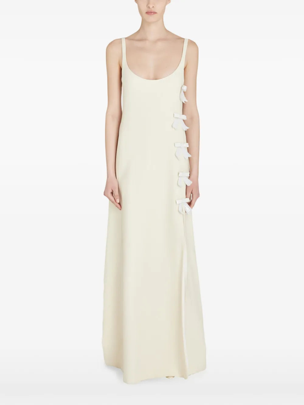 bow detailing long dress 