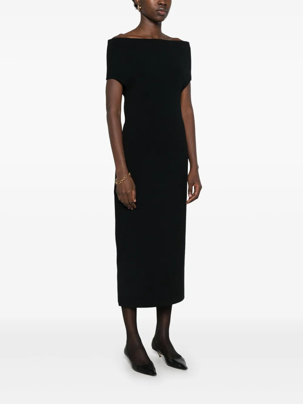 double-knit maxi dress