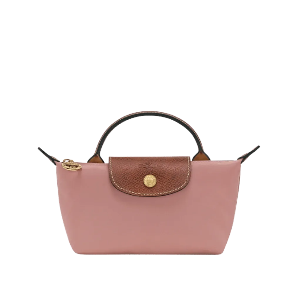 Longchamp Le Pliage Original Pouch with handle Pink Tea - Recycled canvas