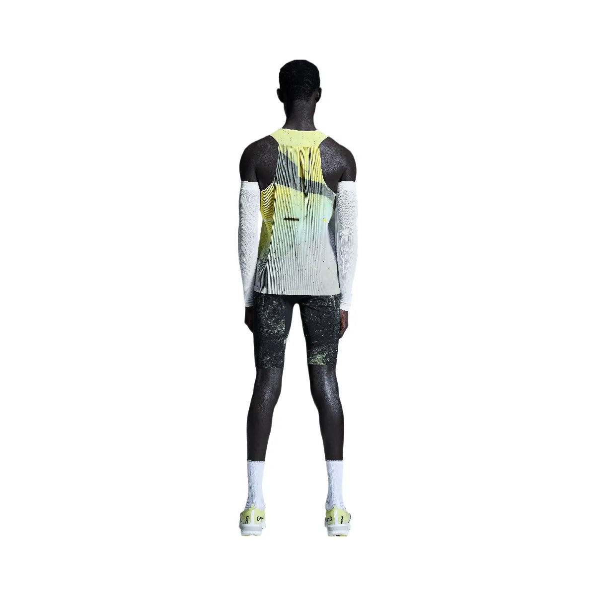 On Race Tights Half Black Limelight