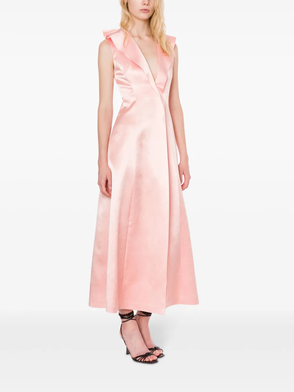 satin midi dress