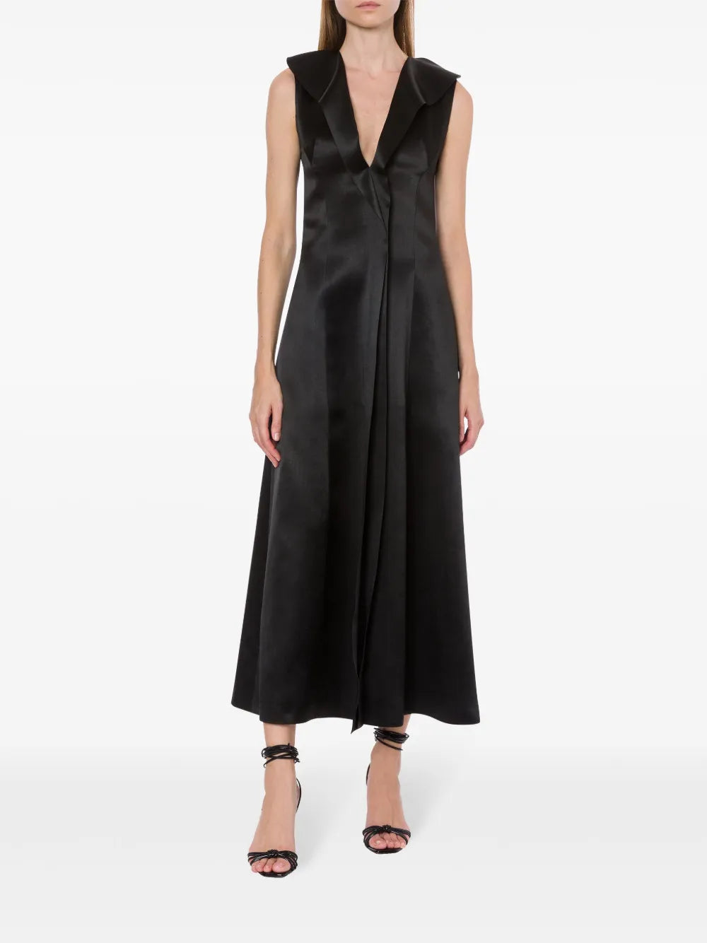 satin midi dress