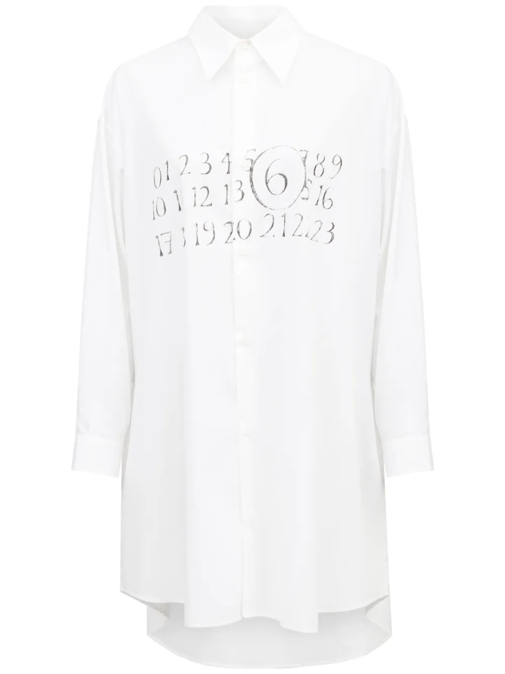 signature numbers motif shirt dress