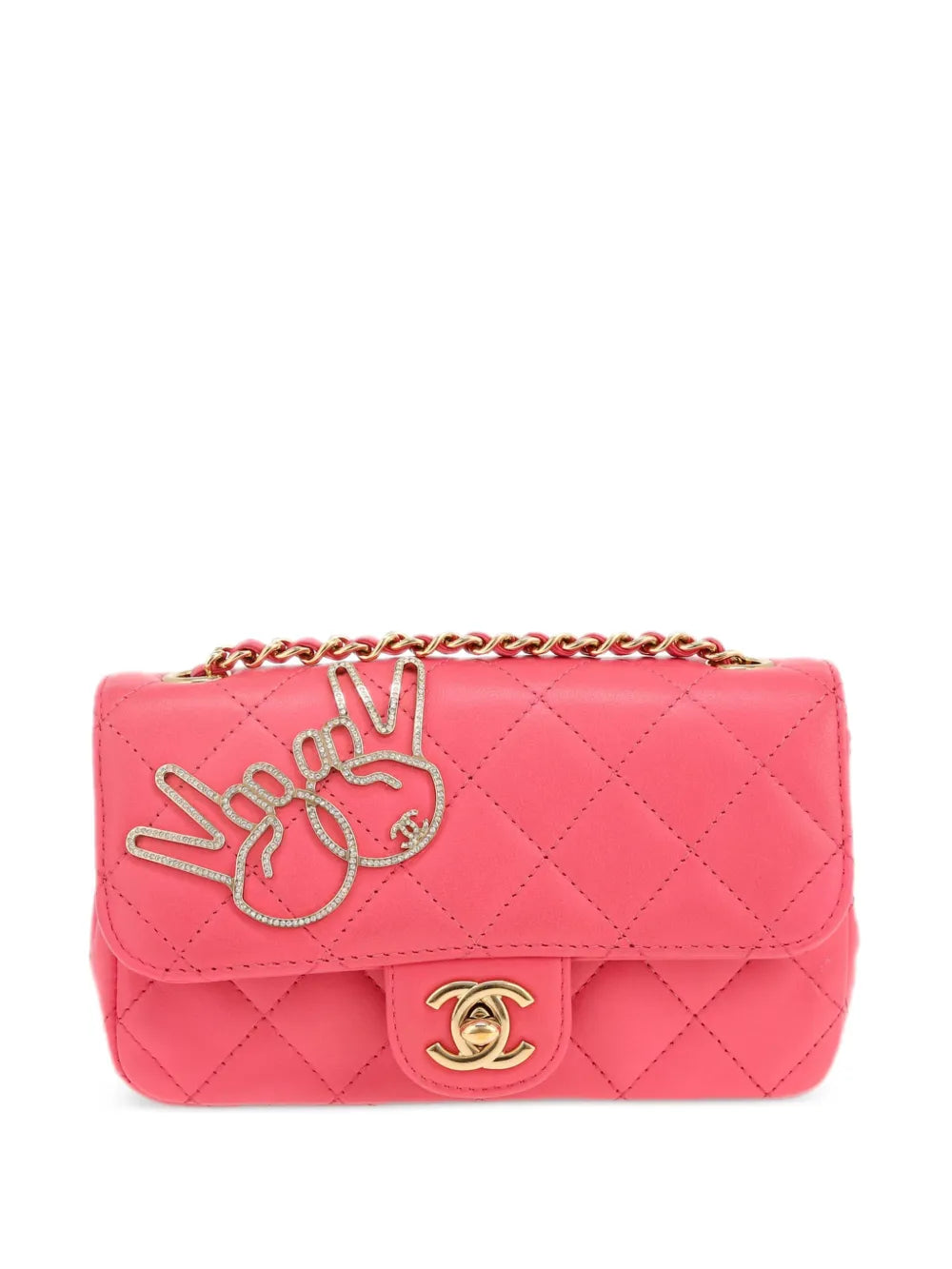 2017 mini V For Victory Flap shoulder bag