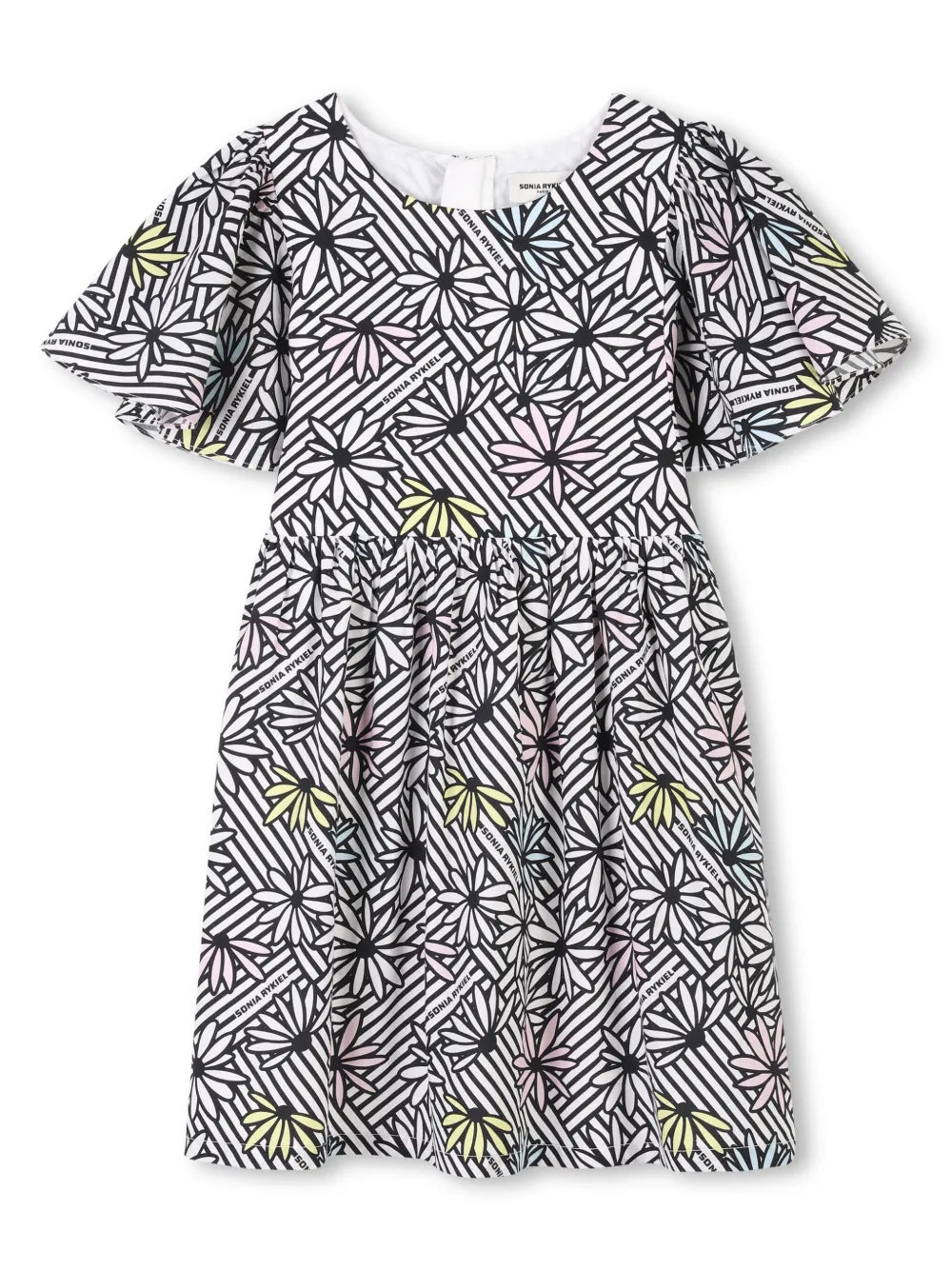 Graphic-print mini dress