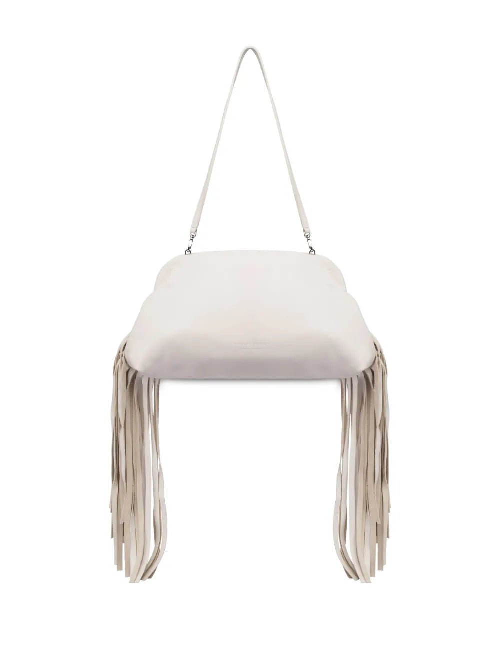 fringed clutch bag