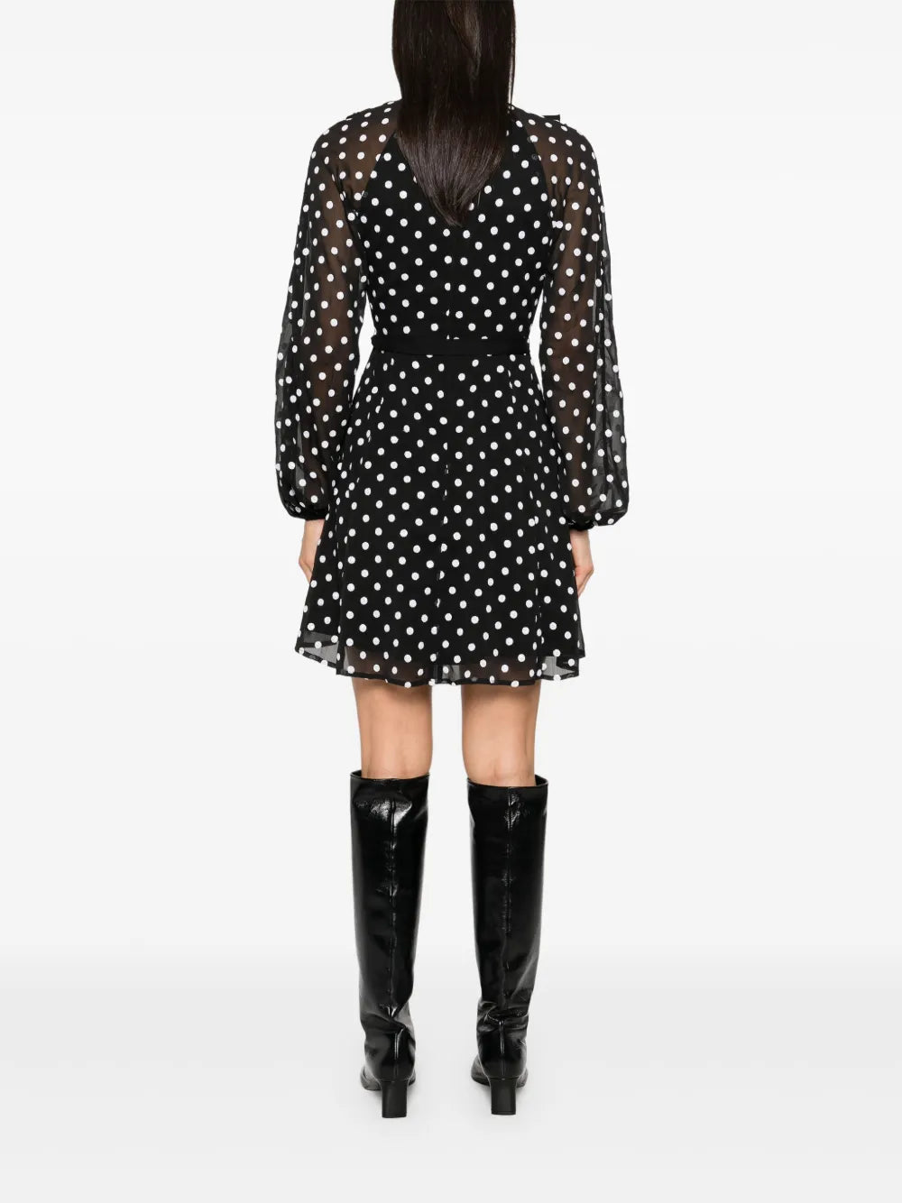 ruffle-detail chiffon mini dress