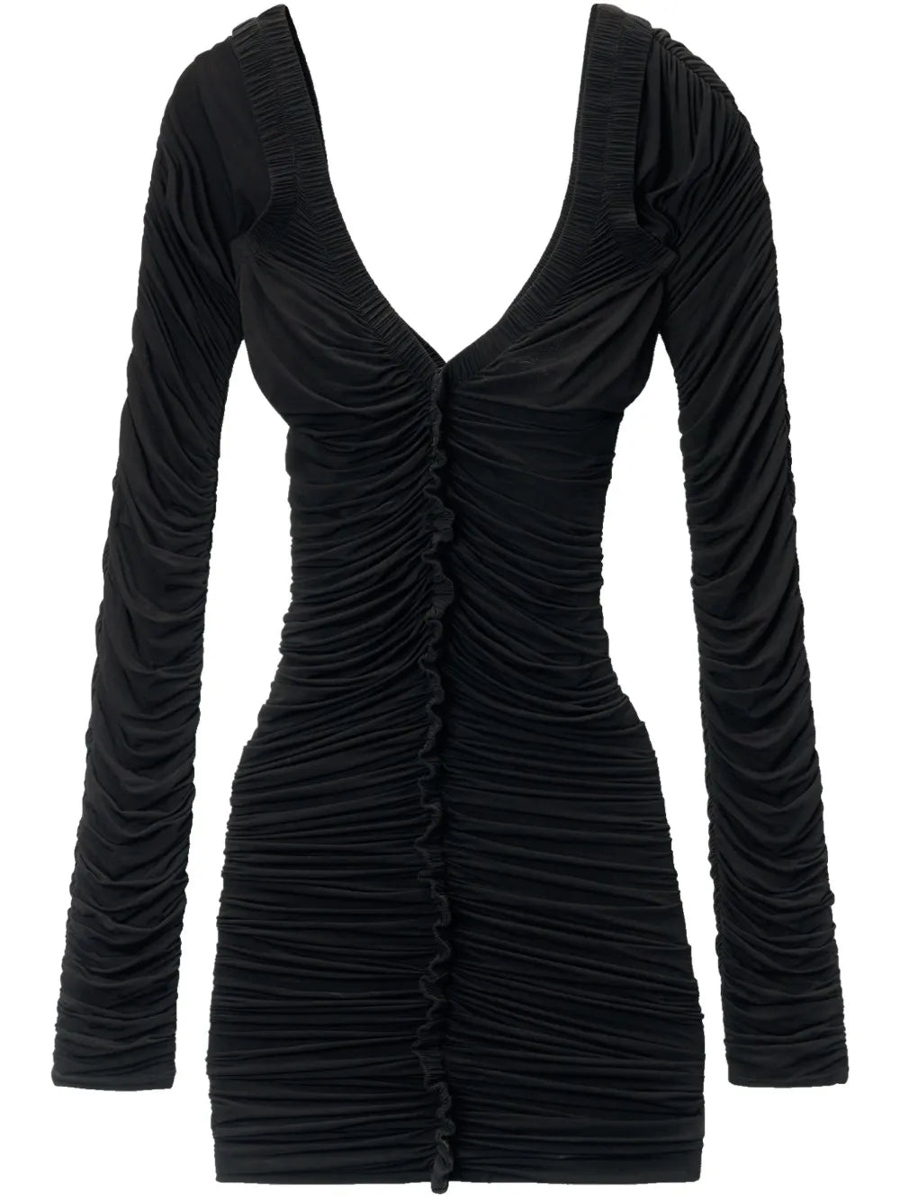 ruched mini dress