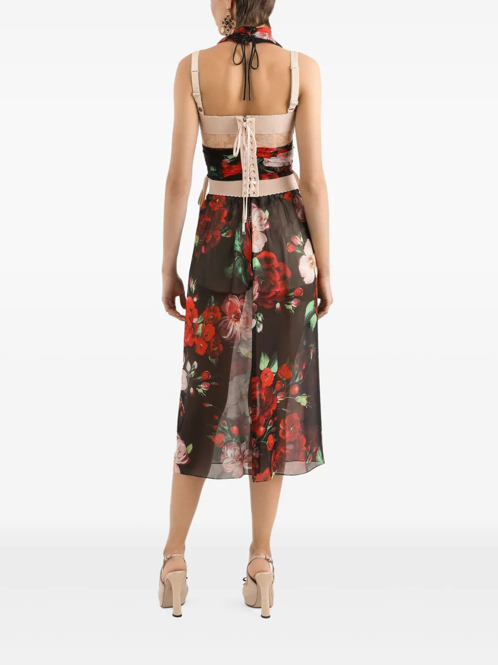 Floral Print Midi Skirt
