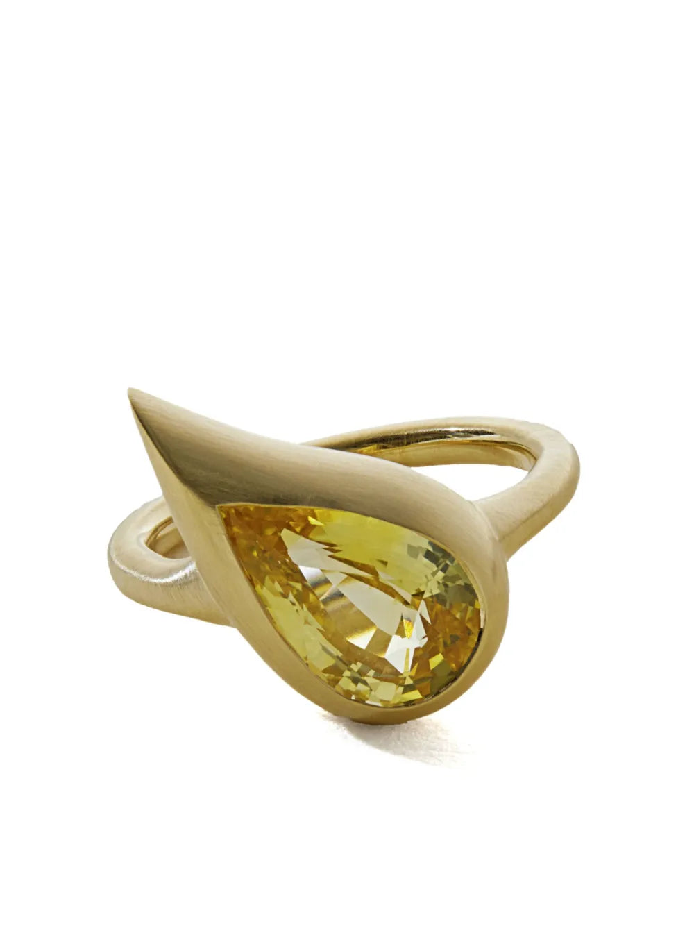 18kt yellow gold Mika sapphire pinky ring