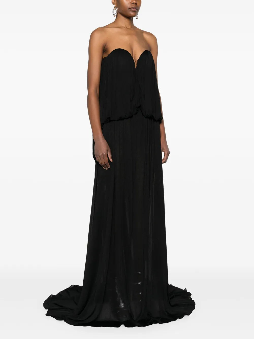 drape-detail maxi dress