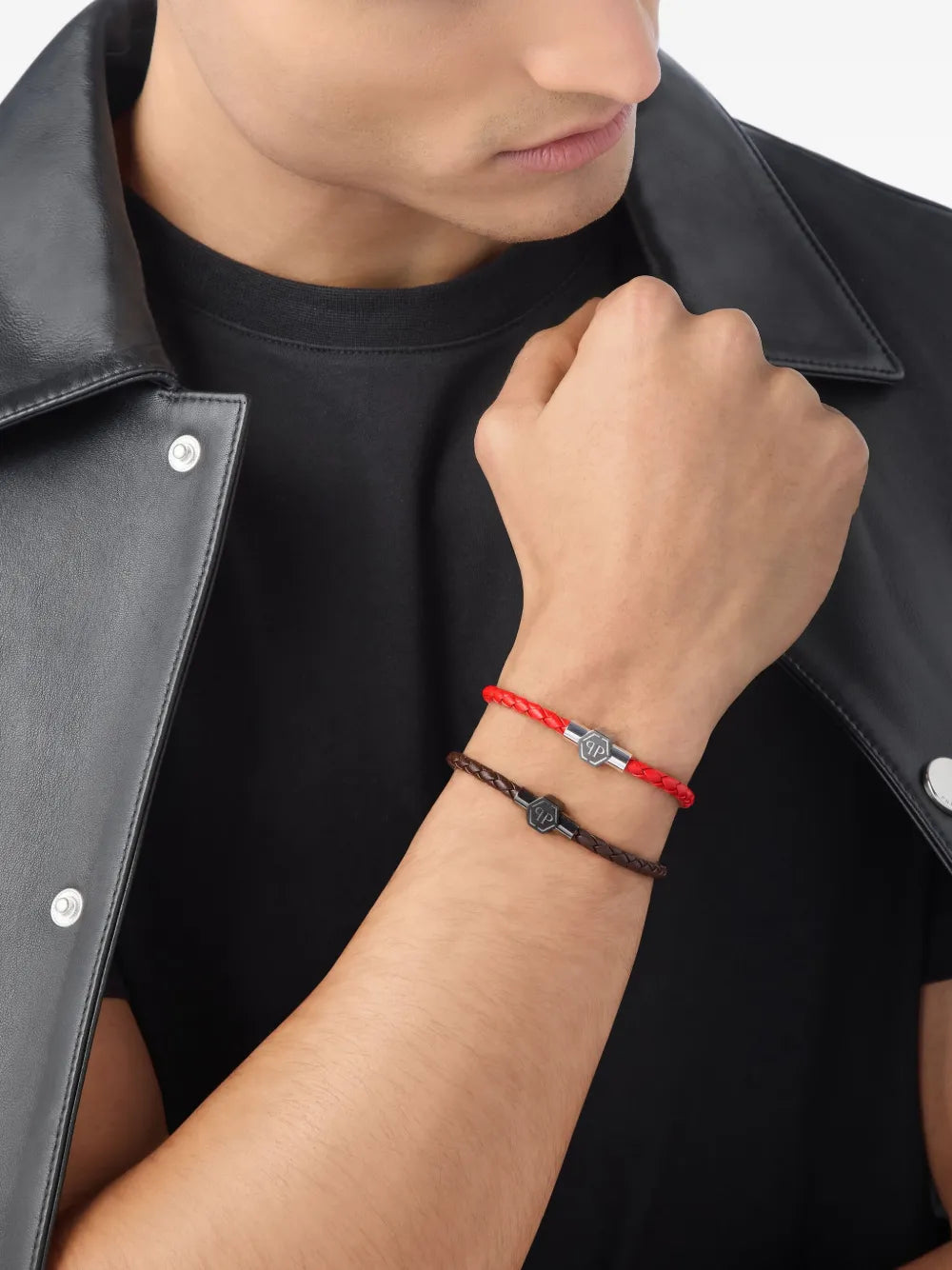 braided-leather bracelet