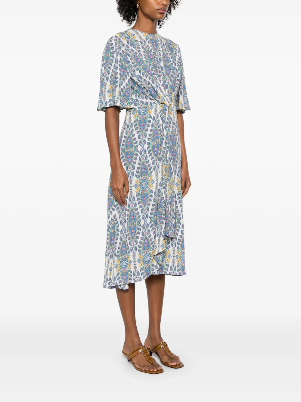 printed midi dress