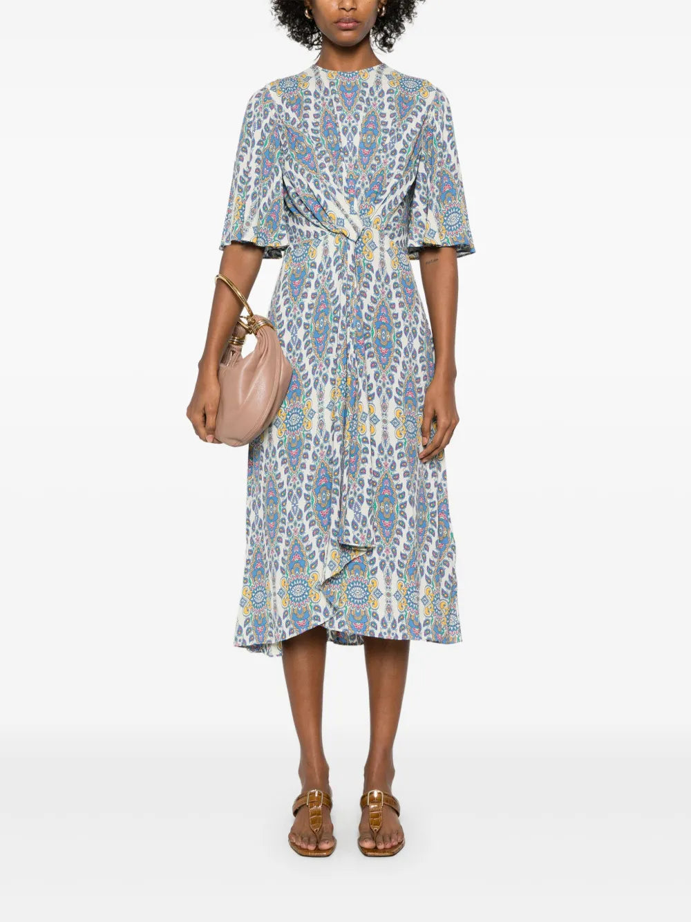 printed midi dress