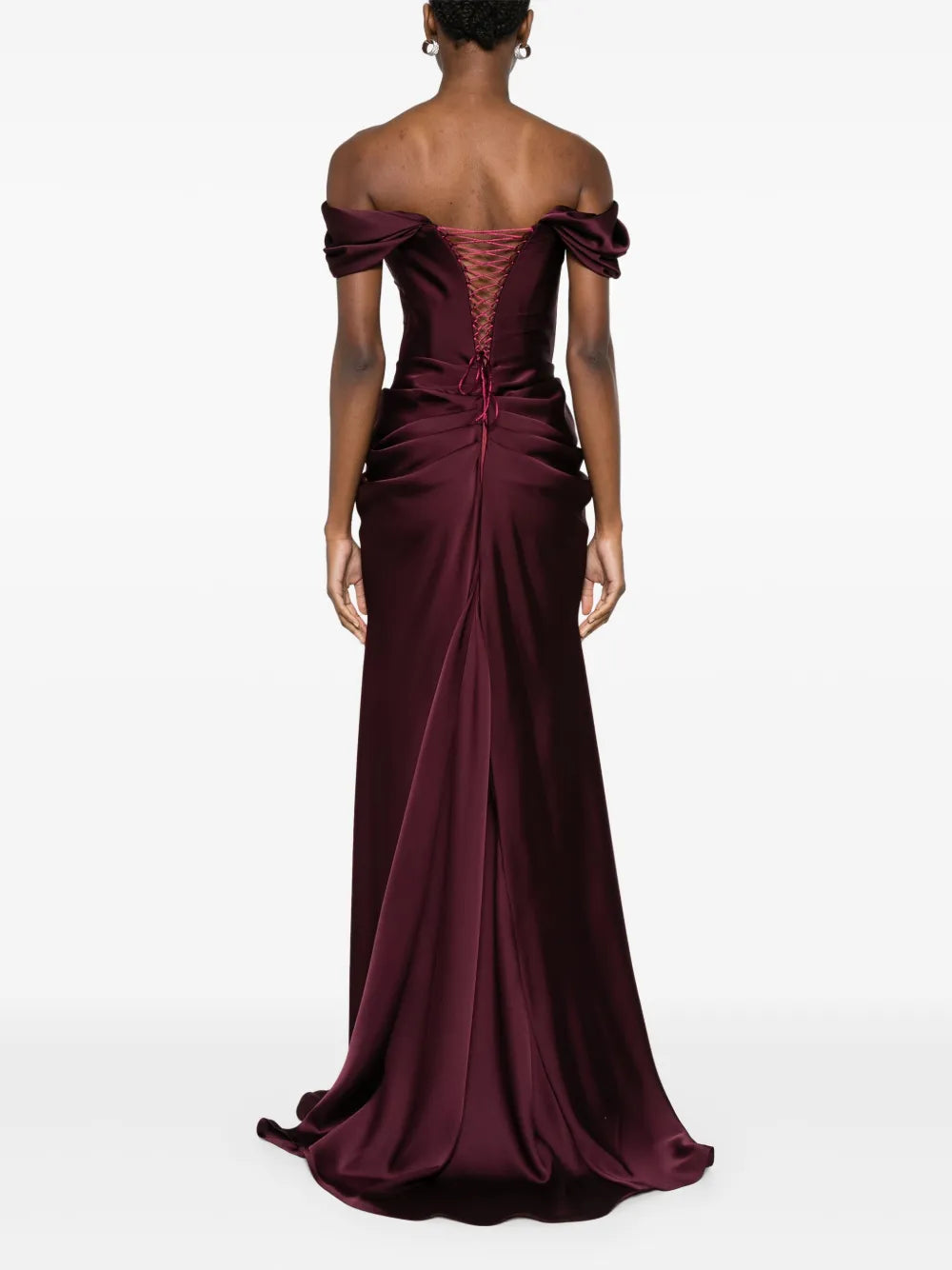 drape-detail maxi dress
