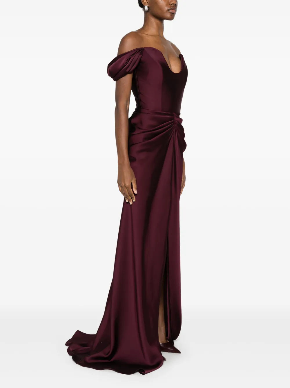 drape-detail maxi dress