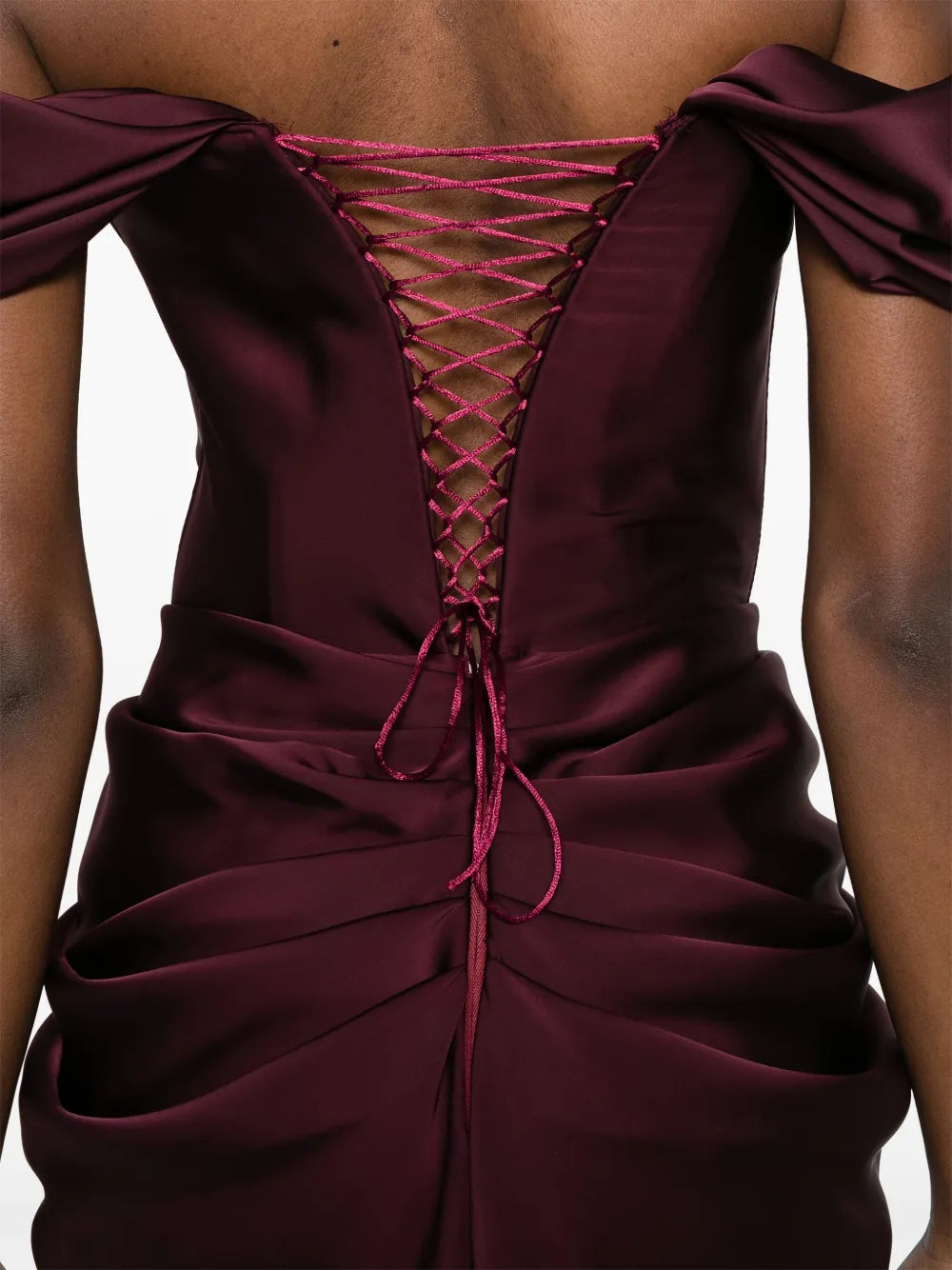 drape-detail maxi dress