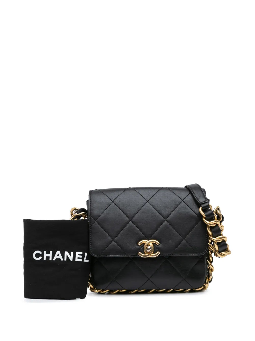 2022-2024 Small Quilted Calfskin Framing Chain Flap crossbody bag