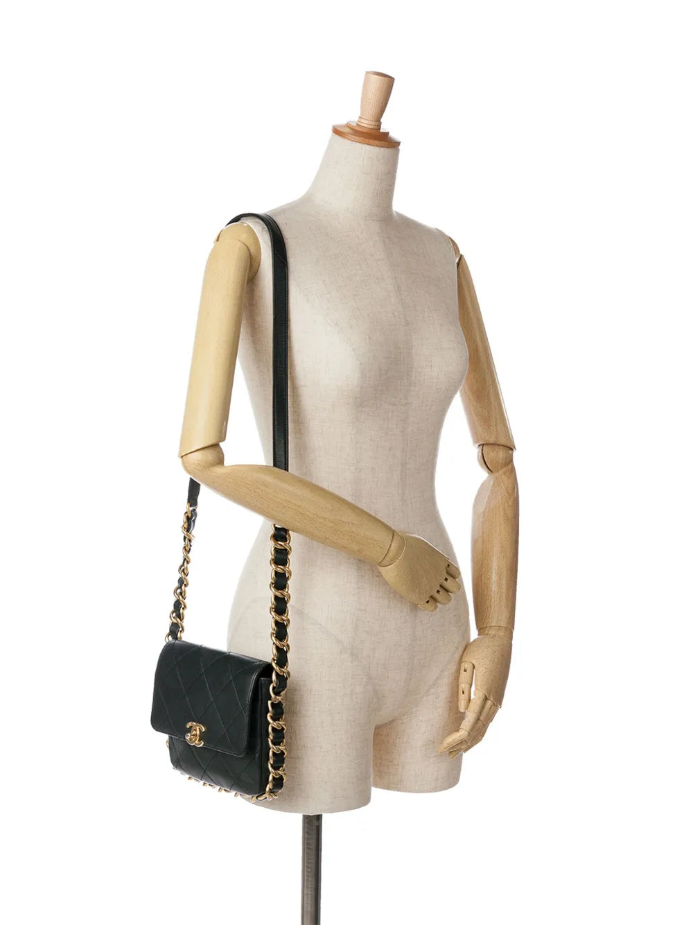2022-2024 Small Quilted Calfskin Framing Chain Flap crossbody bag