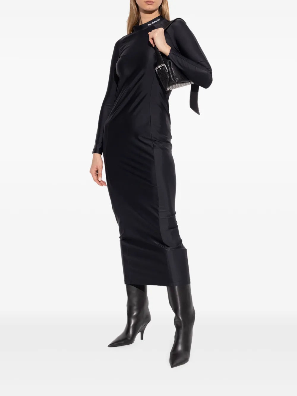 logo-print midi dress