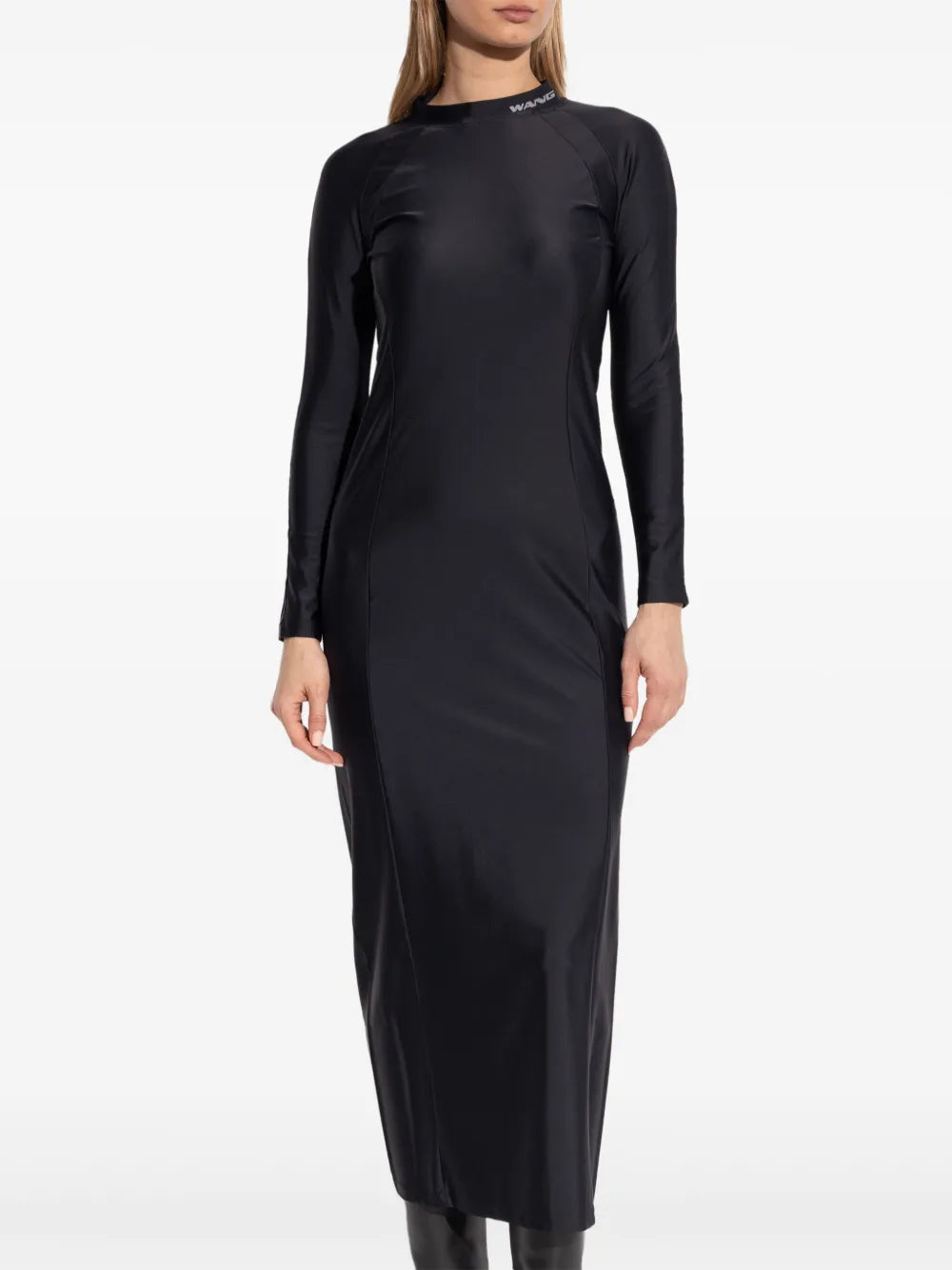 logo-print midi dress