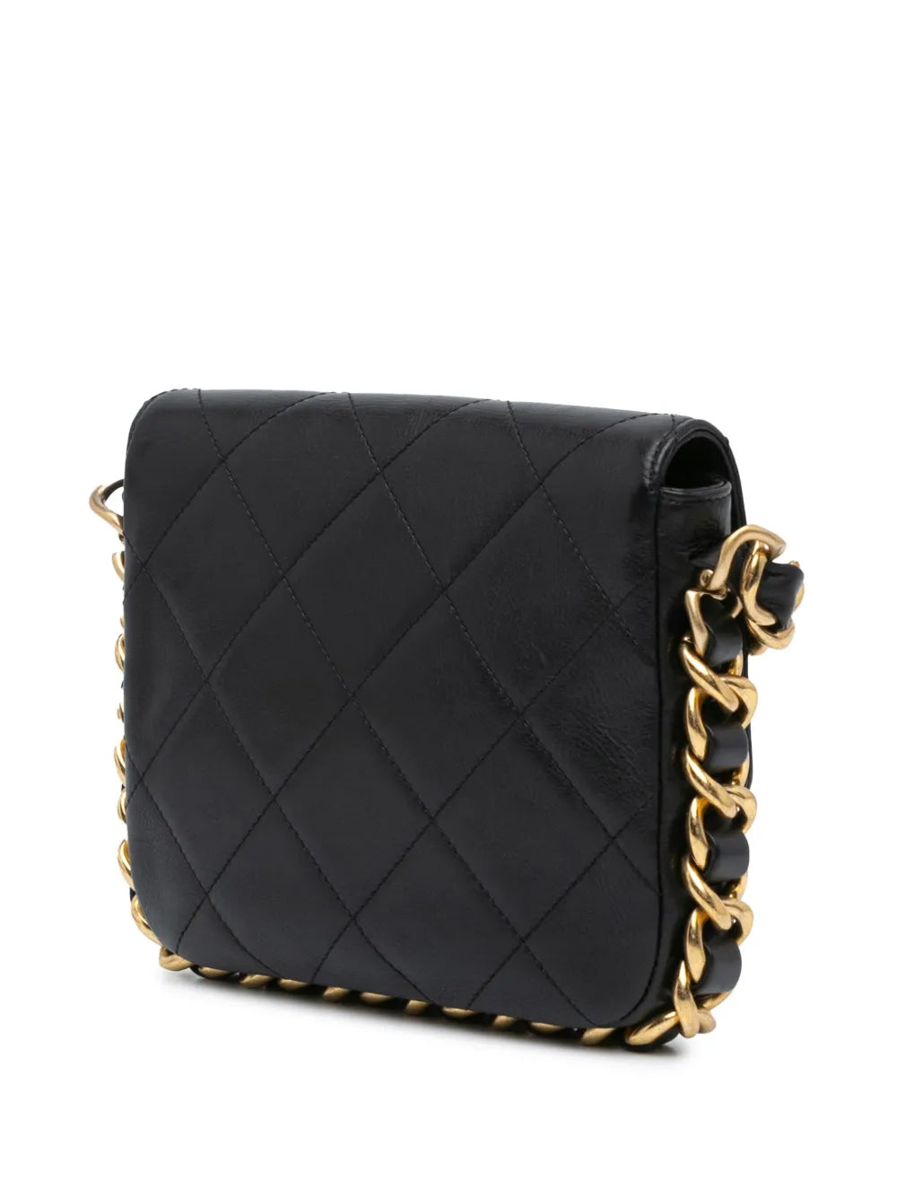 2021-2024 Small Quilted Calfskin Framing Chain Flap crossbody bag