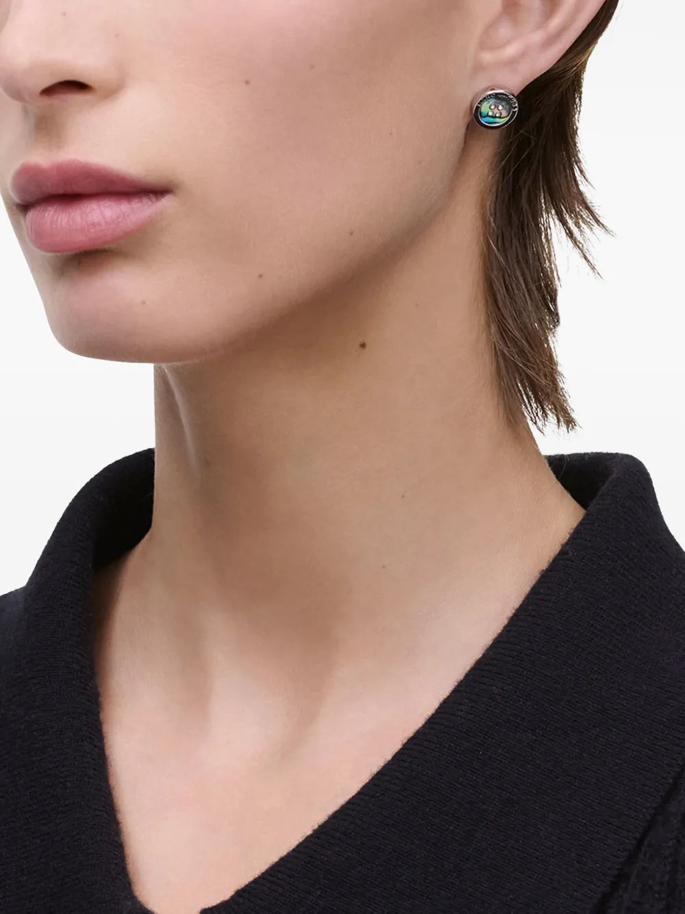 Button earrings