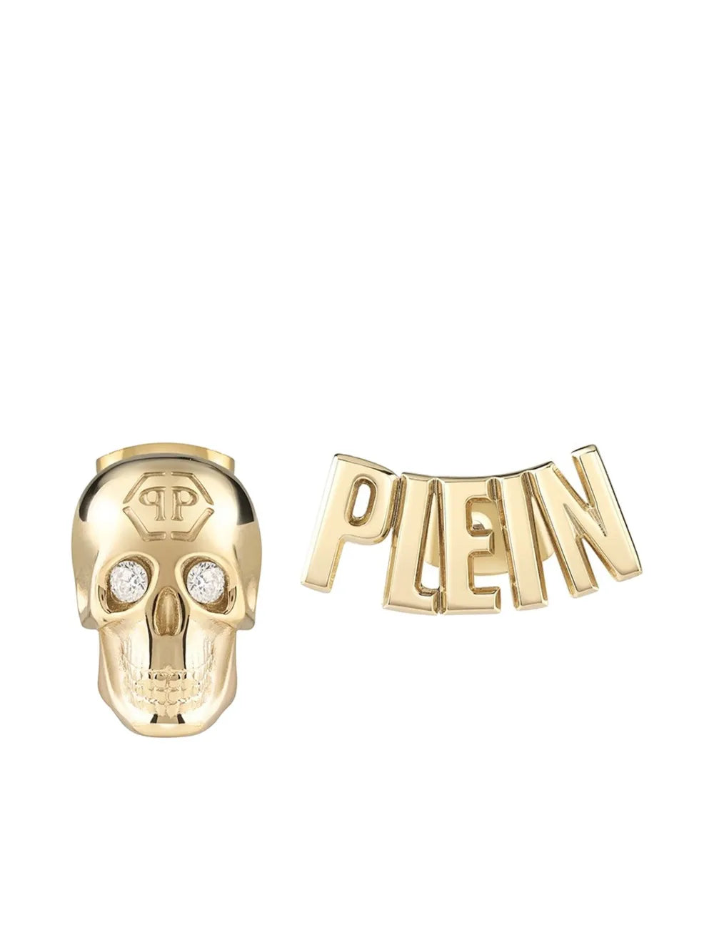 skull and logo stud earrings