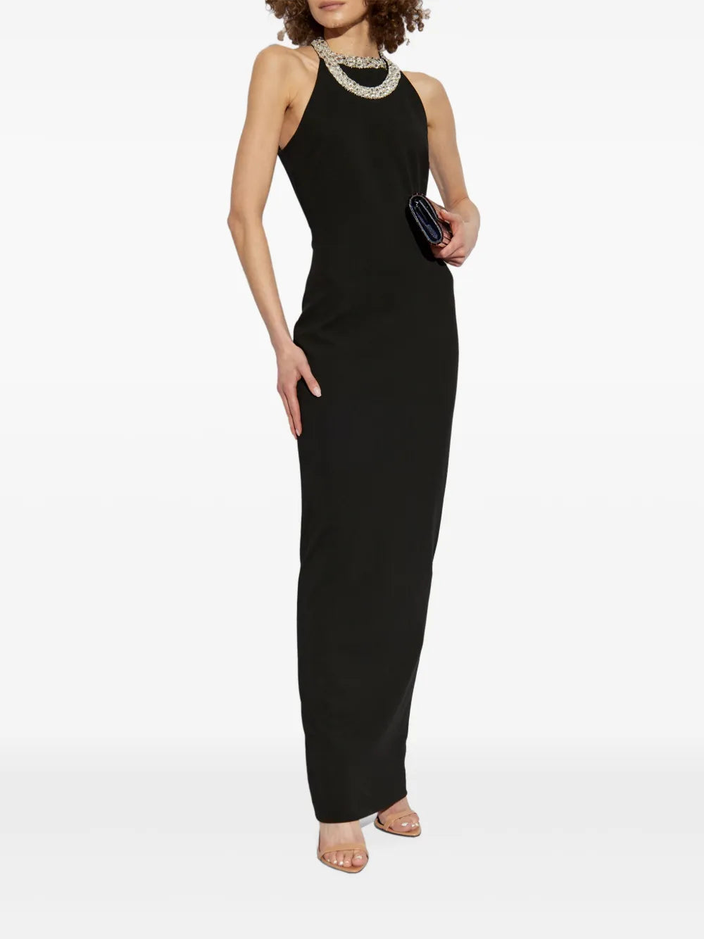crystal-embellished maxi dress