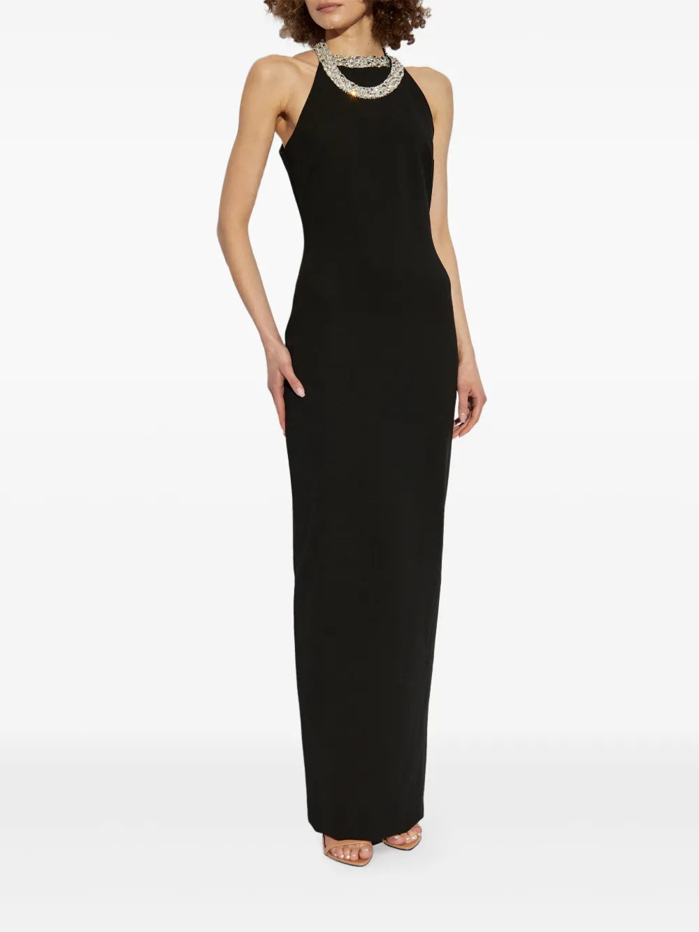 crystal-embellished maxi dress