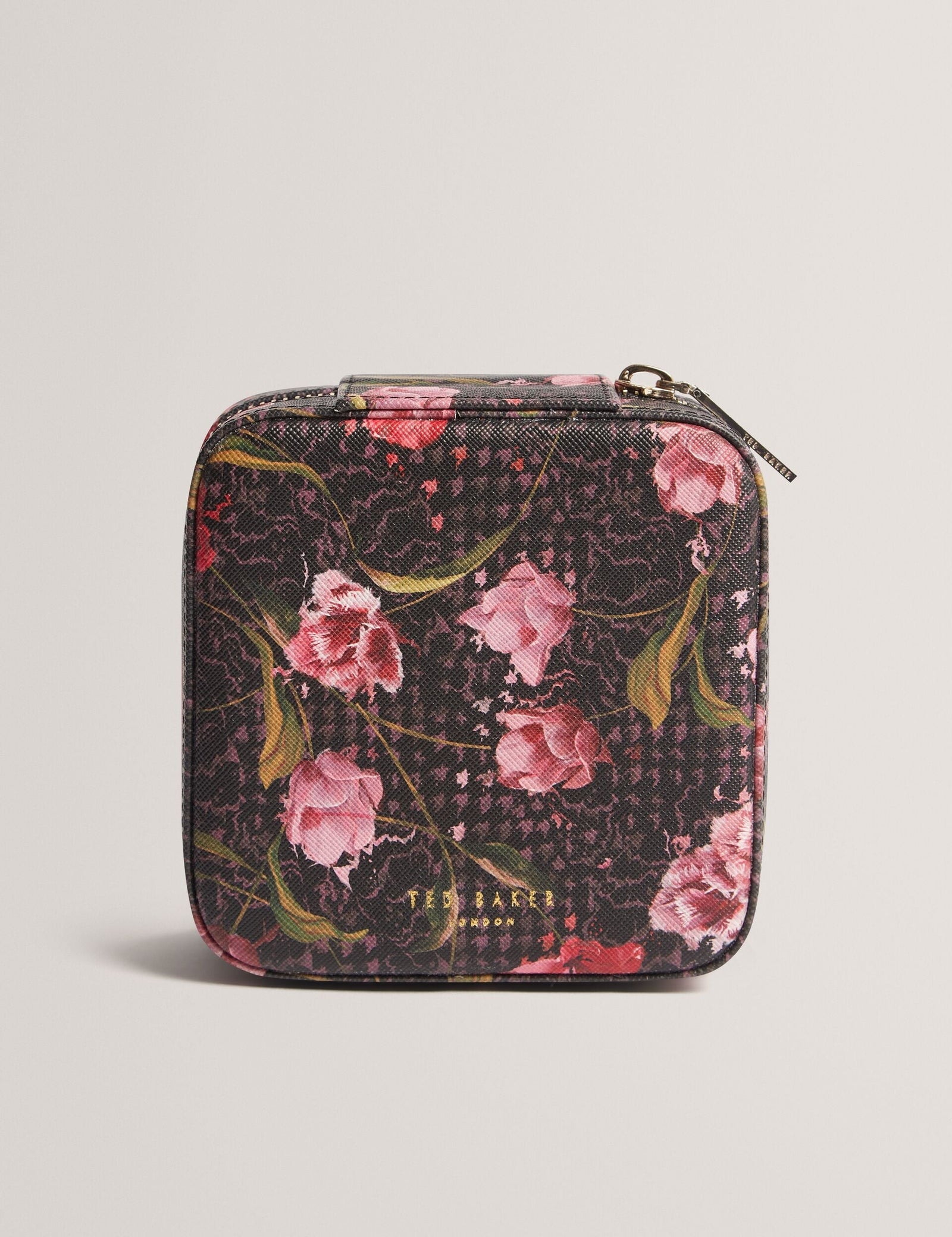 Ted Baker Tulsaa Floral Check Print Pu Jewellery Case Women's