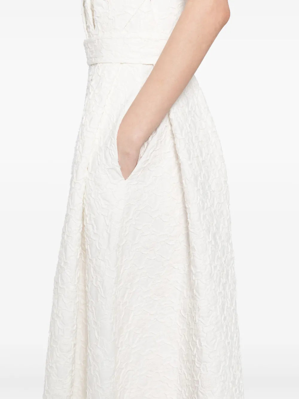 embroidered midi dress