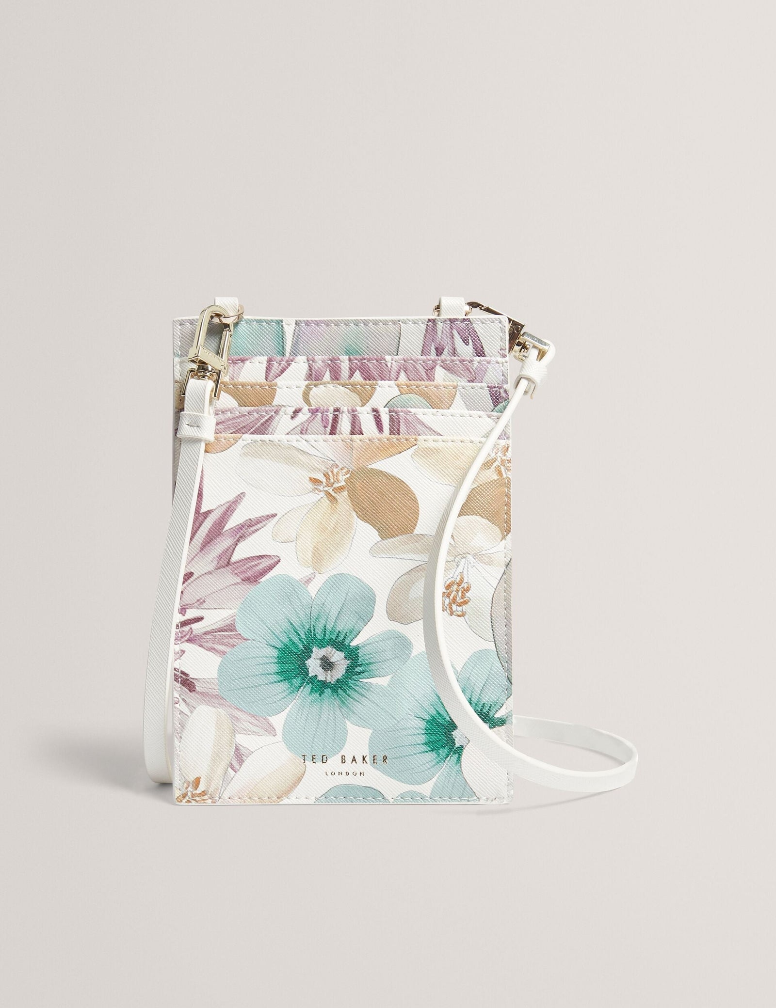 Ted Baker Hallisa Pastel Floral Phone Card Holder Lanyard Women's