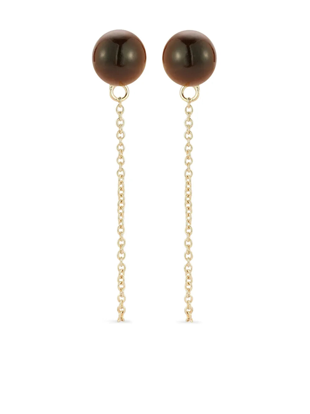 14kt yellow gold tiger eye earrings