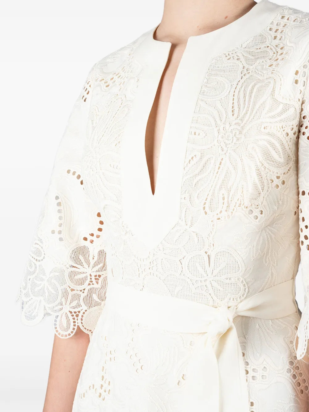 embroidered midi dress