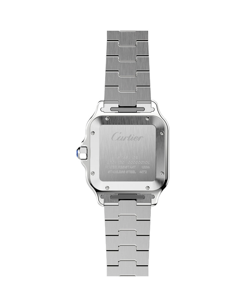 CARTIER SANTOS DE CARTIER, LARGE, AUTOMATIC, YELLOW GOLD AND STEEL, INTERCHANGEABLE METAL AND LEATHERS BRACELETS