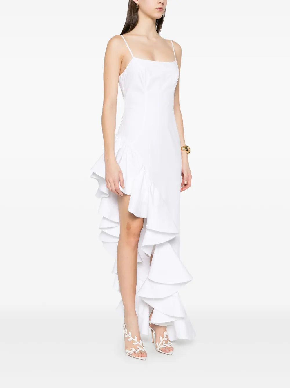 ruffled maxi dress