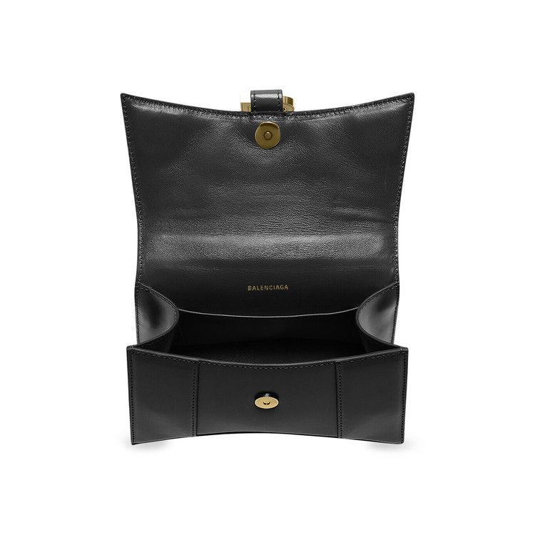 Balenciaga Hourglass XS Top Handle Bag Black