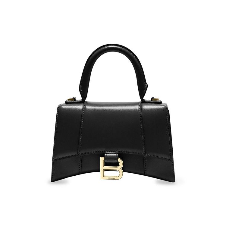 Balenciaga Hourglass XS Top Handle Bag Black