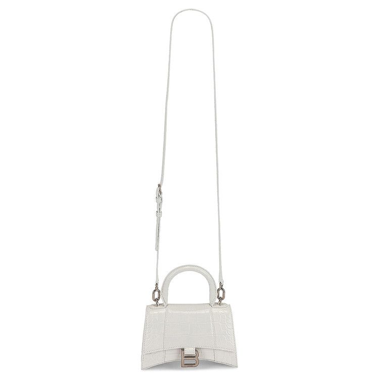 Balenciaga Hourglass XS Top Handle Bag White