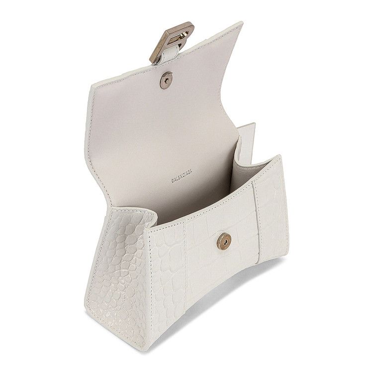 Balenciaga Hourglass XS Top Handle Bag White