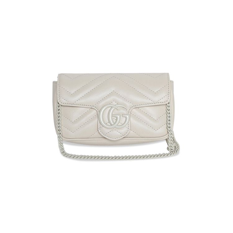 Gucci GG Marmont Matelasse Super Mini Bag White