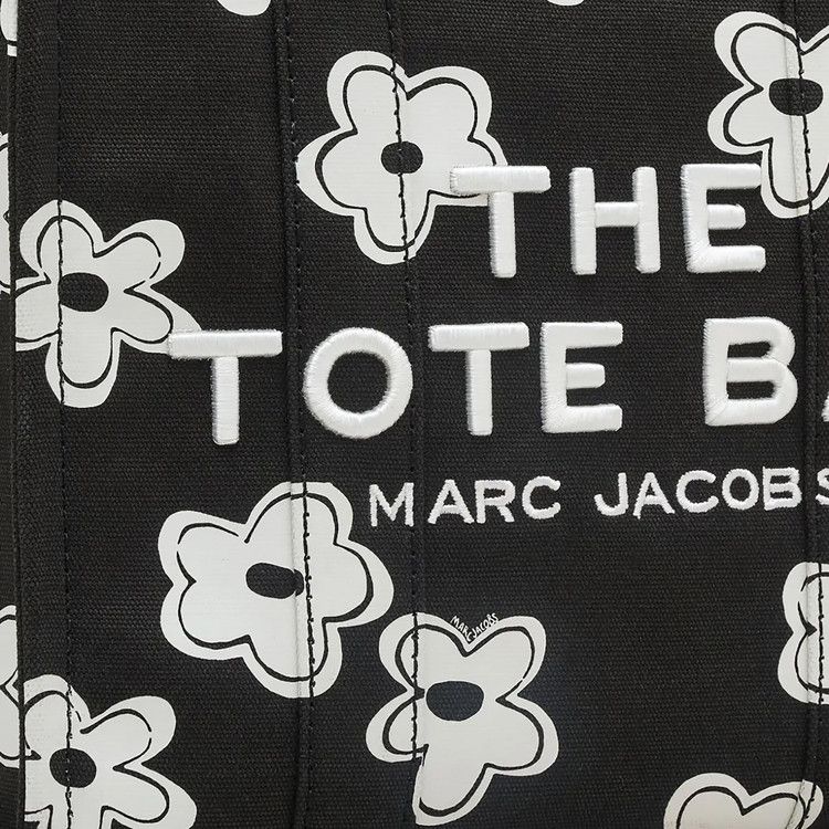 Marc Jacobs Daisy Canvas Medium Tote Bag Black/White