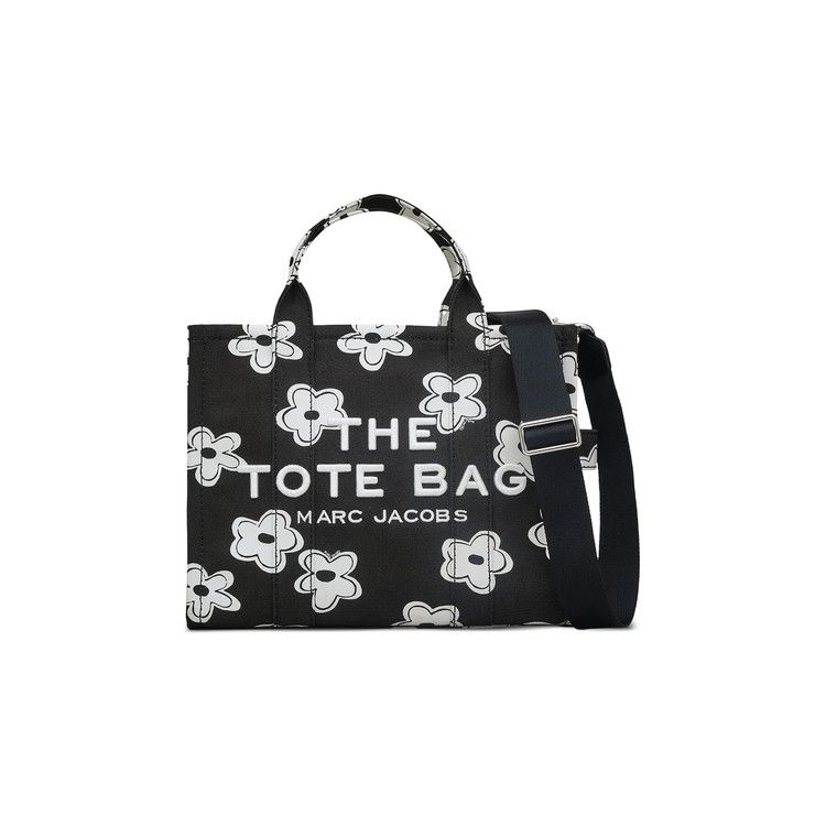 Marc Jacobs Daisy Canvas Medium Tote Bag Black/White