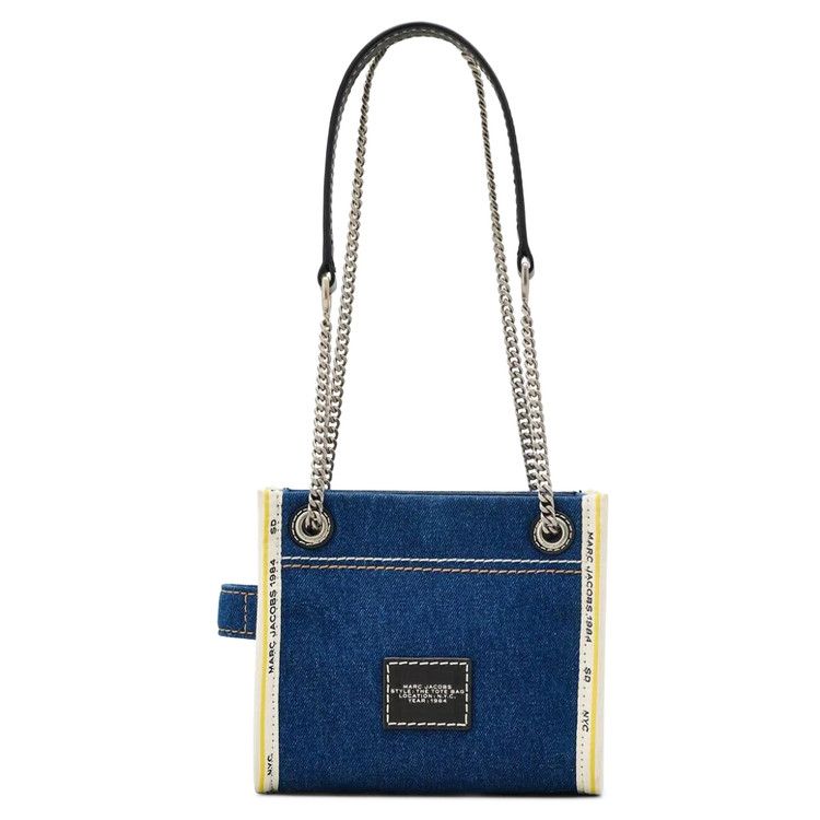 Marc Jacobs The Denim Chain Tote Bag Dark Wash