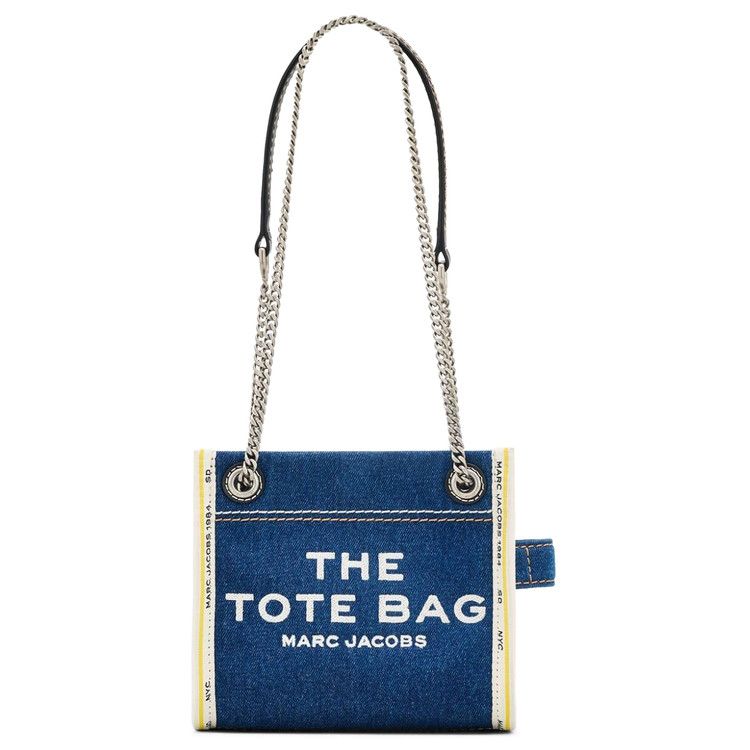 Marc Jacobs The Denim Chain Tote Bag Dark Wash