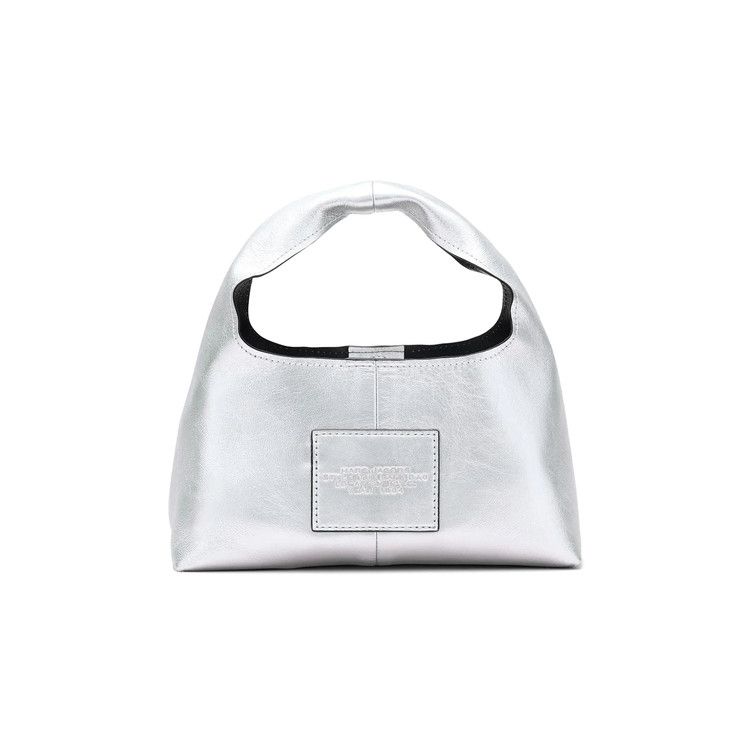 Marc Jacobs Metallic Leather Mini Sack Bag Silver