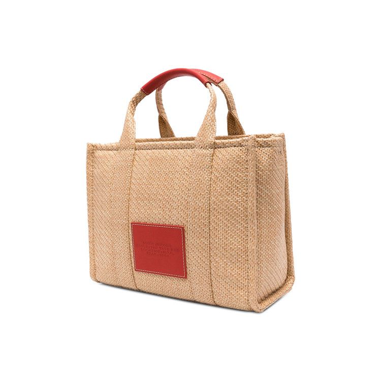 Marc Jacobs Medium Embroidered Daisy Woven Tote Bag Natural