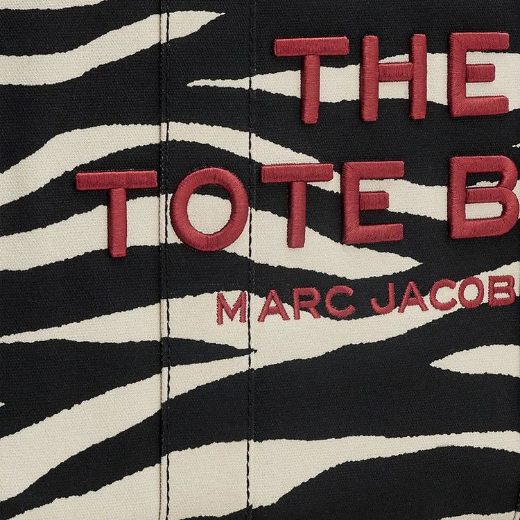 Marc Jacobs Zebra Canvas Large Tote Bag Black/White